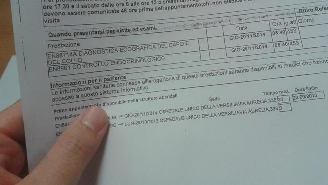 Visita alla tiroide? Si presenti a fine 2014 