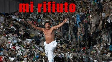 Performance artistica con i rifiuti