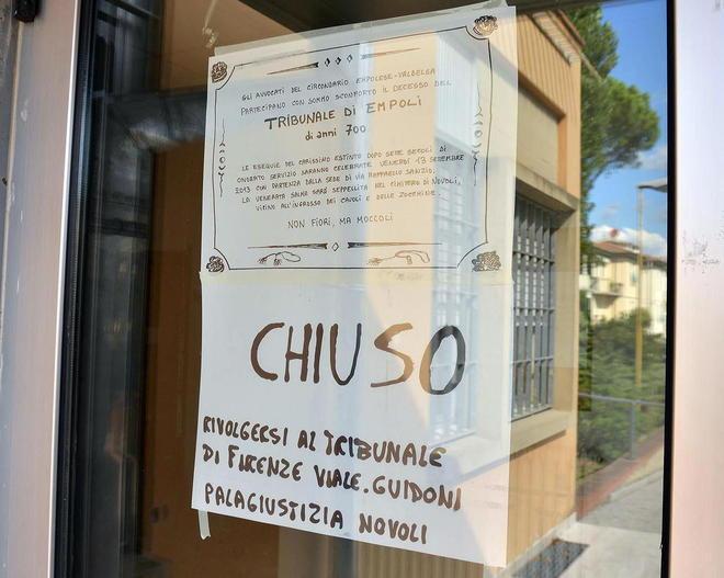 Manifesto funebre per il Tribunale di Empoli 