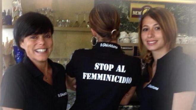 Tre bariste dicono “stop al femminicidio”