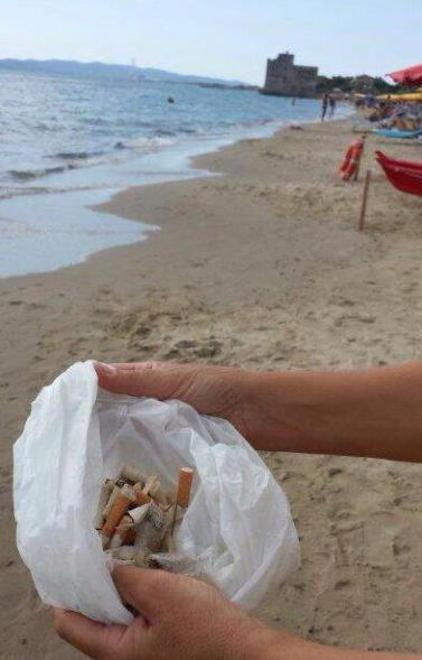 Spiagge deturpate dai mozziconi 