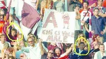 Bardi e Ceccherini in versione tifosi Eccoli bambini in curva del Livorno