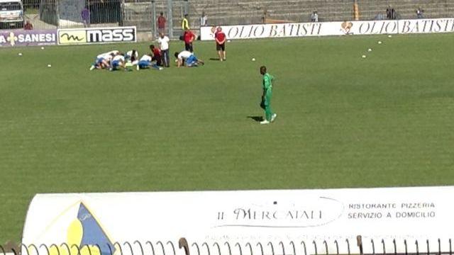 Prato-Gubbio, primo tempo 0-0