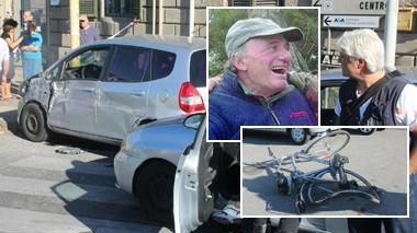 Morto il ciclista travolto da un'auto in piazza San Marco: c'è un testimone