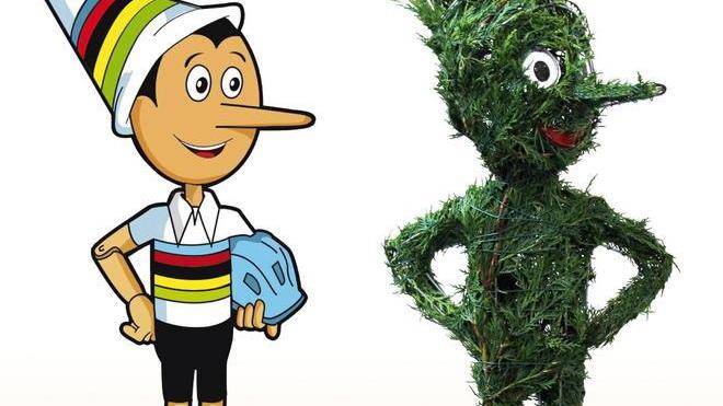 Pinocchio su due ruote in piazza Oplà