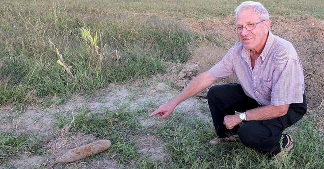 Bomba sull’argine del fosso trovata da un pensionato