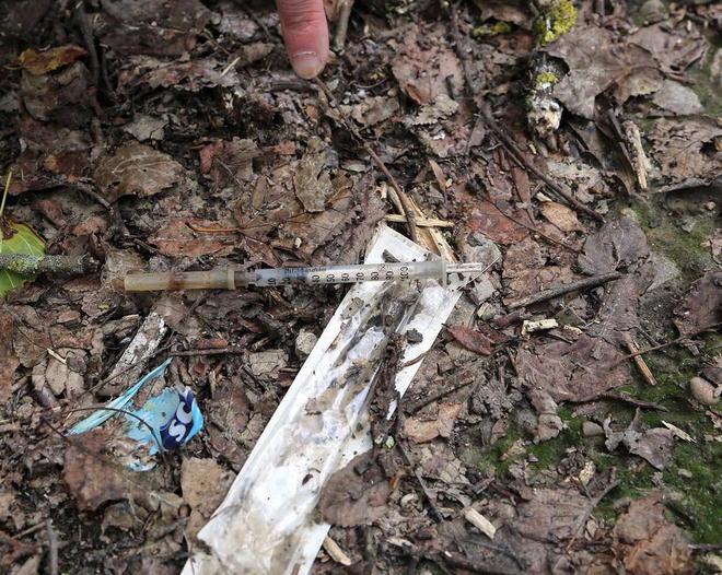 Discarica di siringhe usate nel parco vicino alle scuole 