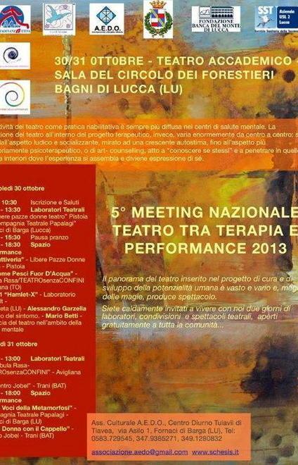 Meeting sul teatro come terapia 