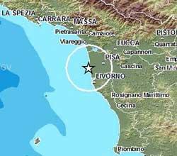 Terremoto di magnitudo 3.4: avvertito a Livorno, Pisa e Viareggio 