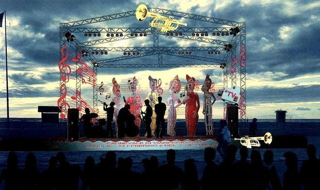 La città si veste a festa con i mascheroni dei carri 