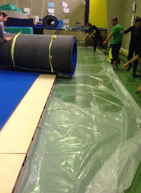 Allagata al palasport la palestra della Ginnastica 