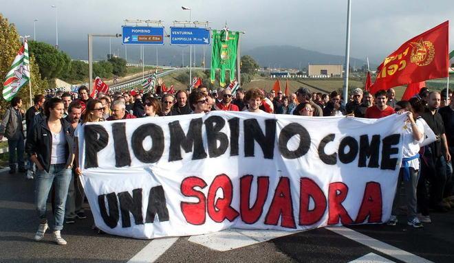 Piombino come squadra, il nuovo slogan della lotta 