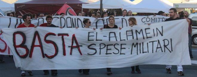 Corteo contro le spese militari e il ricordo di El Alamein 