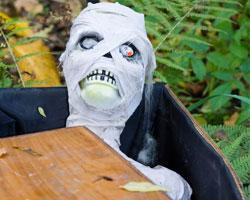 Foto nella bara per Halloween 