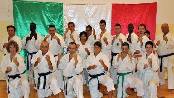 Nicola Giusti in gara con i suoi figli