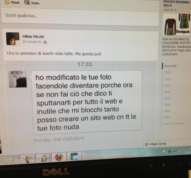Ricatto via Facebook ad un’esponente della segreteria Pd