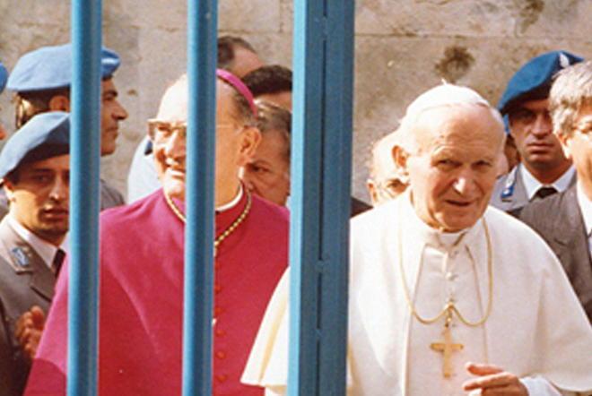 Con Giovanni Paolo II nel ricordo di San Lino