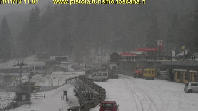 All’Abetone la prima neve della stagione