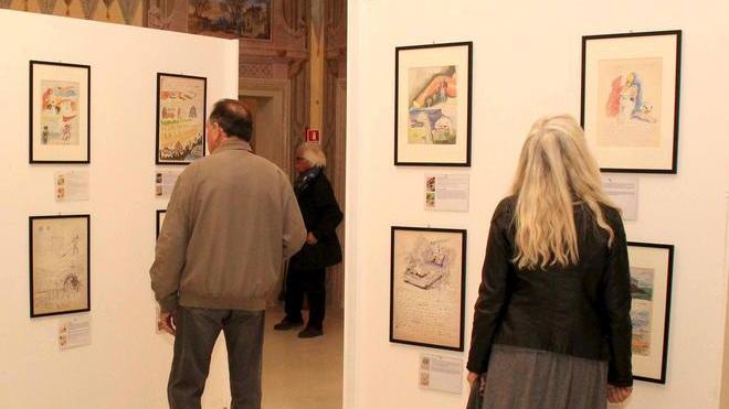 Esposti a Villa Paolina cento disegni di Fellini