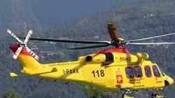 Cacciatore ferito nel bosco soccorso con l’elicottero