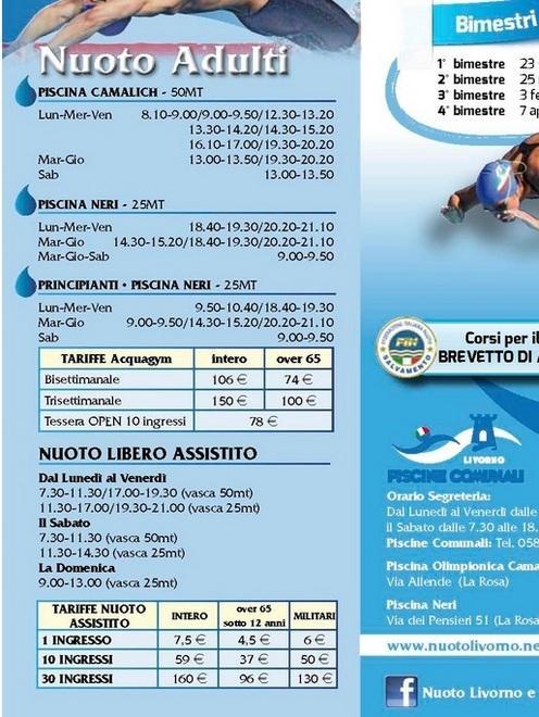 Piscine, niente più sconti tra i 60 e i 65 anni