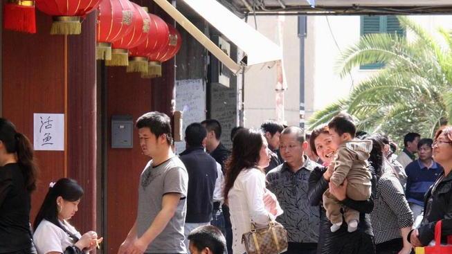 Sportello di servizio a Chinatown