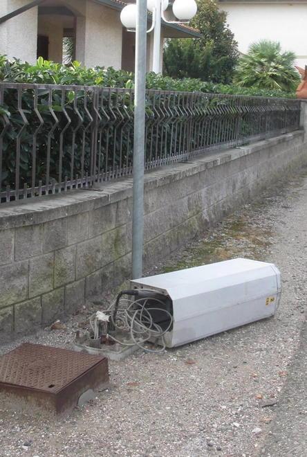 Grecale record, pino cade su una scuola 