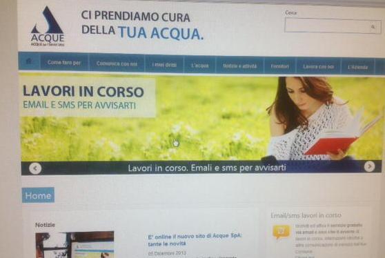 Acque Spa rinnova il sito Internet e offre più servizi