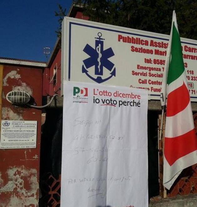 «Immorale un seggio nella sede della Pubblica Assistenza»