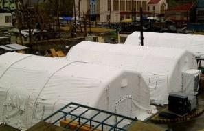 La tenda ospedale dell’Eurovinil 