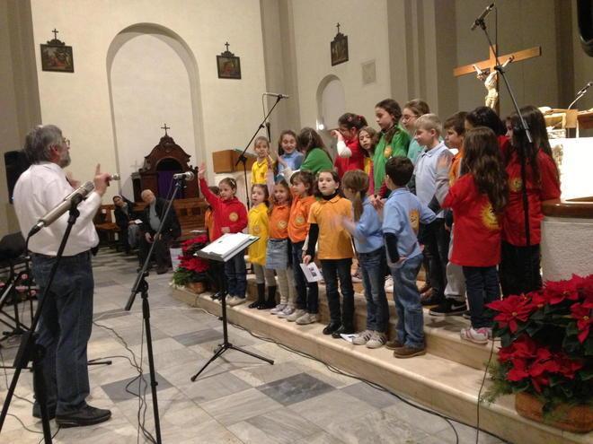 Coro di voci bianche nell’auditorium degli Angeli Custodi 