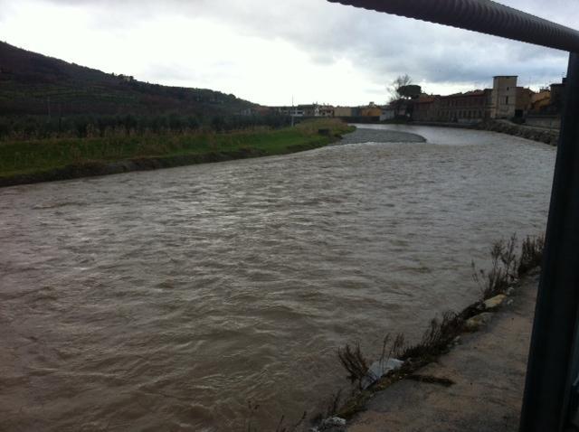 Prato, allerta meteo moderata, il Bisenzio un metro sotto il livello di guardia 