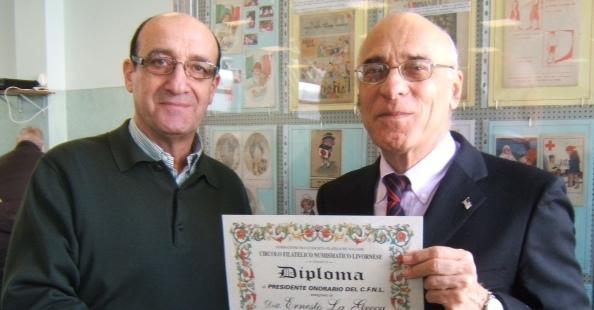 La Greca presidente onorario del Circolo filatelico