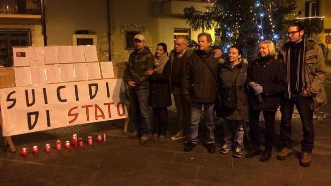 Presidio di Forza Nuova in memoria dei suicidi “martiri”