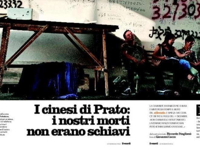 Prato, inchiesta di Venerdì di Repubblica sul rogo del Macrolotto 