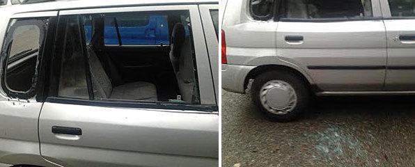 Vandali sfondano i vetri delle auto parcheggiate
