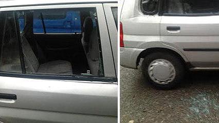 Vandali sfondano i vetri delle auto parcheggiate