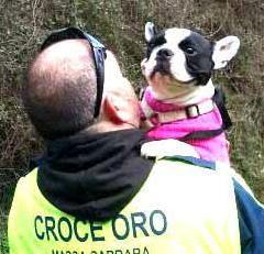 Cagnolino sta male la Croce Oro sale fino al monte 