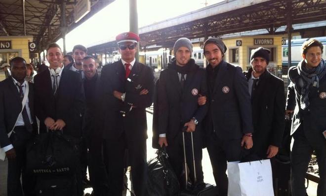 E la squadra va in trasferta in treno