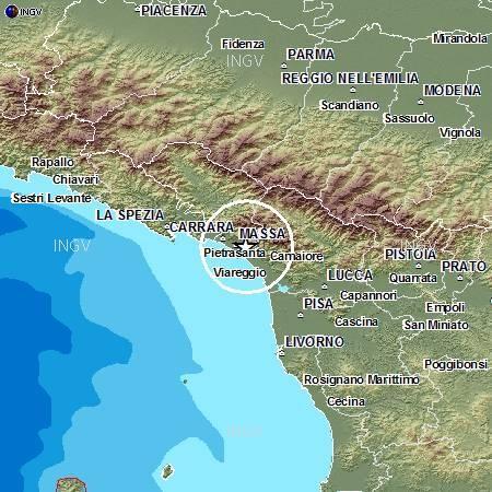 Scossa di terremoto nella notte tra Massa e la Versilia
