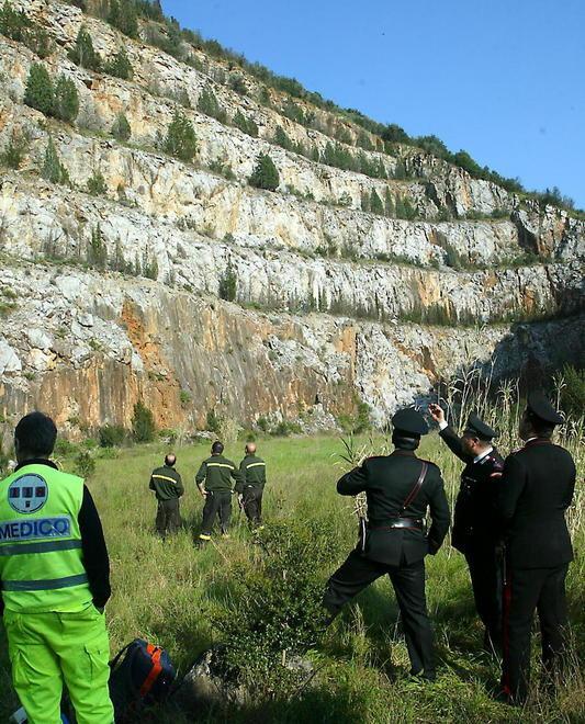 Palestra di roccia alla Cava Grigia di Monsummano 