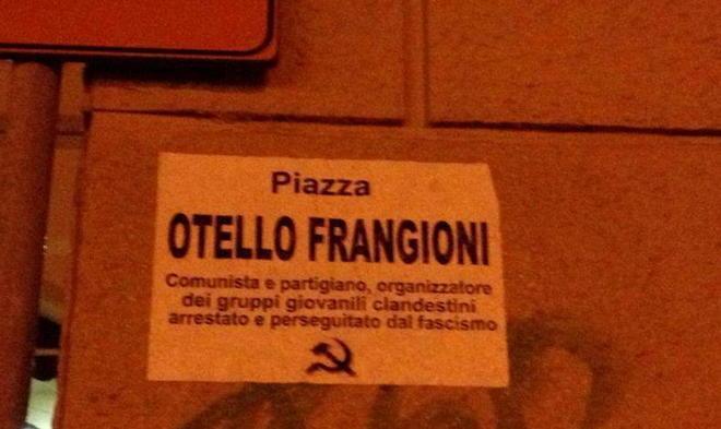 Nomi comunisti alle vie della città 