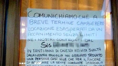 Ristorante trasloca per la “guerra” fatta da un vicino