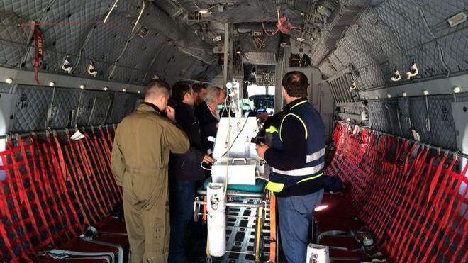 Volo di un C-27J dell'aeronautica militare per salvare un bambino
