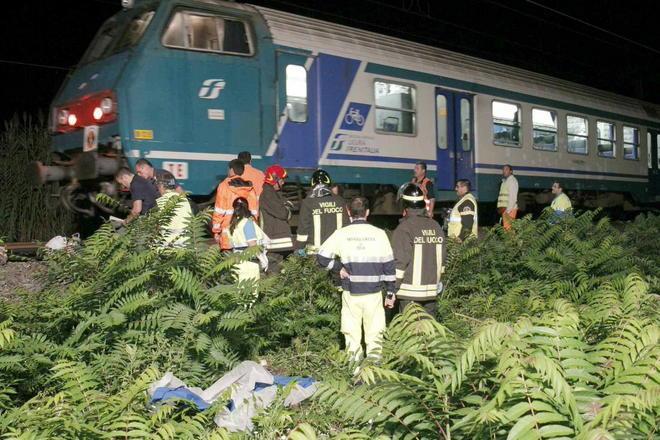 Travolto e ucciso dal treno in corsa 