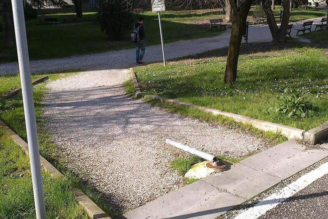 Vandali sfrecciano nel parco con le auto 