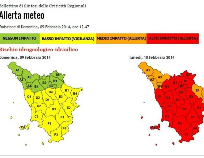 Prato, nuovo allarme meteo, rischi di frane e allagamenti fino a mercoledì 