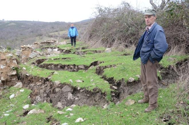 Frana travolge un ovile a Roccalbegna 