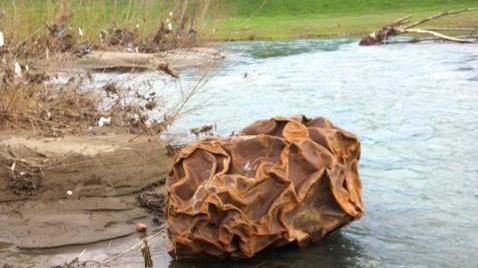 Misterioso oggetto lungo le rive del fiume Bisenzio