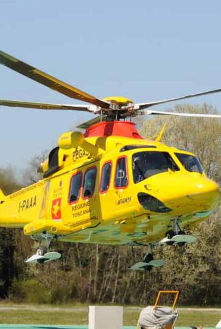 Giovane calciatore in ospedale col Pegaso